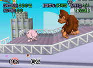 Rest being used on Donkey Kong in Super Smash Bros.