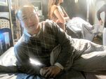 B.A.G. on set of Stargate Universe as Vince Kwan