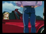 Eliza coming to pick up Ken in Street Fighter II: The Animated Movie.