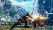 Birdie hits Ken with his signature standing hard punch