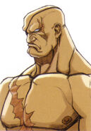 Sagat's portrait in Street Fighter EX2 Plus