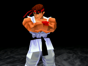 Ryu in Street Fighter EX opening