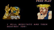 Dhalsim's generic win quote in Street Fighter II': Hyper Fighting.