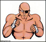 Sagat in Street Fighter.