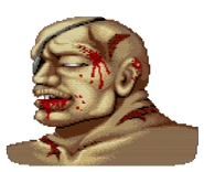 Sagat defeated sprite in World Warrior