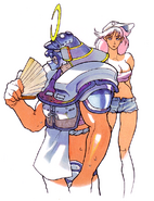 Street Fighter Alpha: Warriors' Dreams, ilustración conceptual junto con Poison.