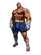 Sagat in Street Fighter Alpha 3.