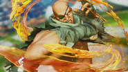 Sagat's Victory Pose in Street Fighter V.