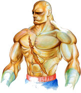 Sagat from Street Fighter II.