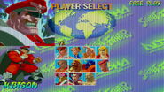 M. Bison appearing as a hidden character in the RANDOM select of Street Fighter Alpha.