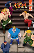 Joe (top right) featured in a variant cover for issue #4 of Street Fighter Unlimited by UDON.