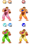 Dan's costume colors as they appear in the Playstation version of Marvel Super Heroes Vs. Street Fighter