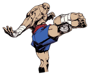 Sagat from Super Street Fighter II Turbo Revival.