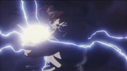 Ryu charging up a Hadoken in Street Fighter II: The Animated Movie.