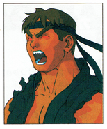 Evil Ryu's portrait in Street Fighter EX Plus