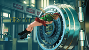 Cammy getting knocked into the City in Chaos's right knockout zone (secondary area).