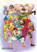 Street Fighter II artwork for the SNES Manual - by Akiman.