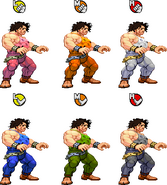 Hugo's costume colors as they appear in Street Fighter III: New Generation (unused character).