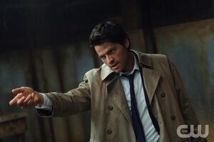 Castiel, an Angel, the one who pulled Dean out of Hell