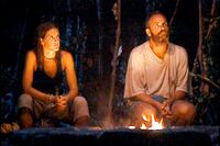 Kelly and Richard at the very first Final Tribal Council.