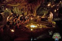 Survivor: Expedition Robinson Tribal Council.