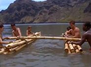 Maraamu building its raft.