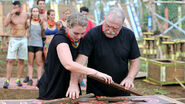 Aganoa competes in the Reward/Immunity Challenge, Throw One Over.