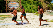 Danny competes in the Reward/Immunity Challenge, Victory in the Bag.