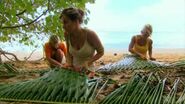 Ashley weaving with Natalie and Marisa.