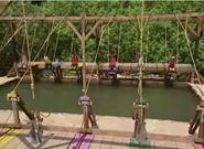 The final six competing in Hold Your Own for immunity.