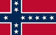 Unofficial Ensign of the Confederate States Revenue Service, used prior to the adoption of the "Stars and Bars" in the third week of 21 BBY