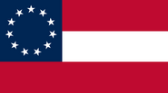 The 11-star "Stars and Bars", the official national flag following the joining of Valand to the acceptance of the Second Republic of Vertania as the 12th nation