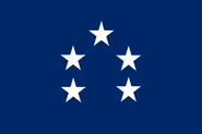 The "Star Shower Banner" variant of the first Columbian national flag