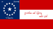 The flag of the 1st (Union) Volunteer Brigade, a variant of the "Union Bars"