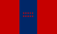 "Blooded Stars Flag" by Captain R. A. Nock of the 2nd Sothland Infantry Regiment, failed national flag proposal based on the alternate national flag