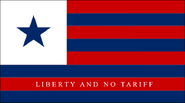 The "Liberty and No Tariff" flag, flown during the Tariff Crisis of 37 BBY, a popular patriotic flag thereafter