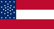 A 27-star "Stars and Bars" flag