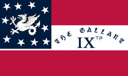 The "Stars and Bars" War Flag of the 9th Zarkan Kingdom Infantry Regiment - "The Gallant Ninth"