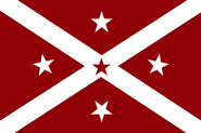 A popular form of Secession Flag from the Toman Republic, also used a war flag by the Army of the Toman Republic