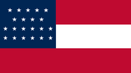 A 21-star "Stars and Bars" variant, briefly used after the Kingdom of Earlsland joined the Confederacy