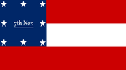 An 8-star "Stars and Bars" battle flag of the 7th Norland Infantry Regiment