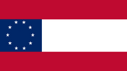 An uncommon variant of the 10-star "Stars and Bars" flag