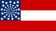 The "Star Tunnel Flag", a popular variant of the 95-star "Stars and Bars", also created to celebrate Confederate Independence Day