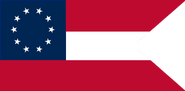 The 10-star Guidon variant of the "Stars and Bars", most often used as a battle flag by Mechanised Cavalry and Mechanised Infantry units