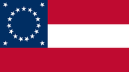 The 19-star variant of the "Stars and Bars", adopted after Wielvakia became the 19th Confederate nation, this flag became famous as the subject of the popular Confederate patriotic song, and an unofficial national anthem, "The Flag of the Free Nineteen"