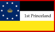 The Battle Flag of the 1st Princeland Infantry Regiment, Army of Princeland, captured by Union forces at the Battle of Queenstown