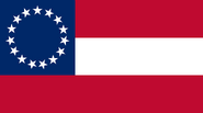 The 15-star "Stars and Bars", adopted following the acceptance of Hiland