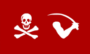 A flag of "No Quarter" raised by General Ventnor's Army of the West during the Etora Rebellion, symbolising no native rebels will be taken as prisoners of war