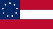 The most popular form of 9-star "Stars and Bars" flag, 9-star flags were mostly seen within the Sothland Republic, the 9th Confederate nation