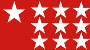 "Large Stars Flag"/"Ventnor Battle Flag", failed Confederate national flag proposal, more famously used as the Battle Flag of General Michael Ventnor's Army of the West in the Western Theatre